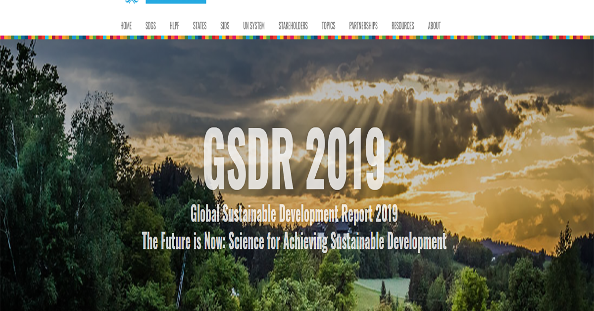 Global Sustainable Development Report 2019 The Future Is Now Science